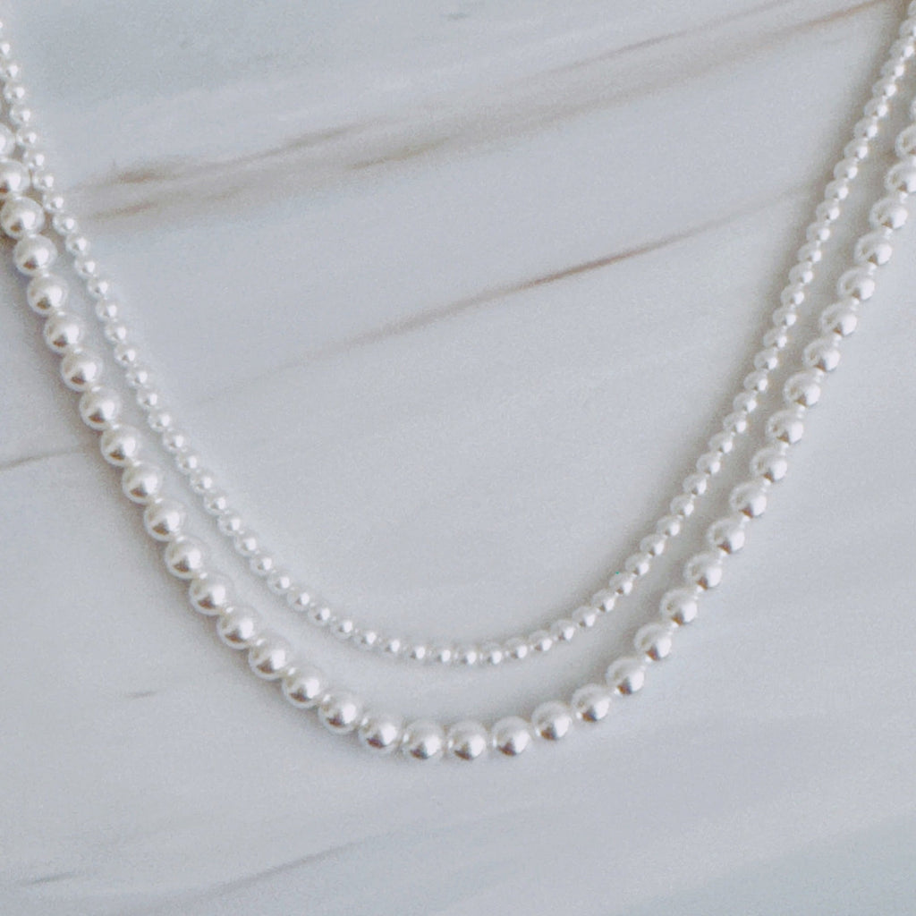 Endless Style Magnetic Pearl Necklace Duo